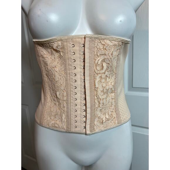 Feelingirl Latex Waist Cincher Corset Cream Size Medium - Picture 10 of 10